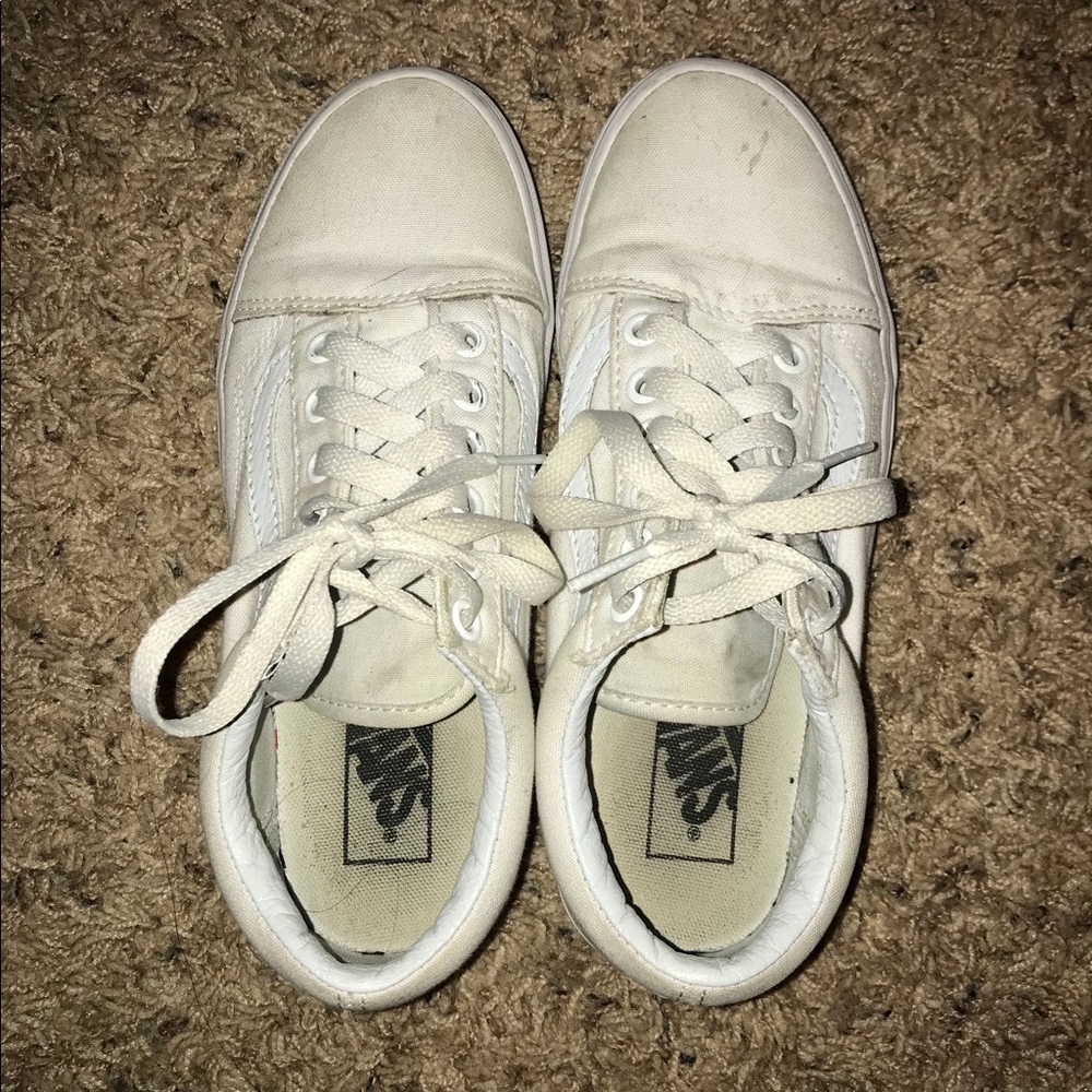 White Vans Old Skool Sneakers